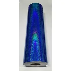 24" x 6 foot Holographic Fluorescent Blue Glitter