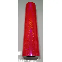 24" x 150 foot Holographic Fluorescent Pink Sequins
