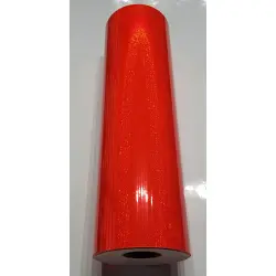 24" x 6 foot Holographic Fluorescent Red Glitter