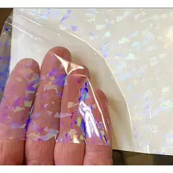 24" x 6 foot Clear Holo Rainbow Crystal
