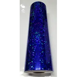 24" x 10 foot Holographic Royal Blue Crystal