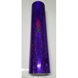 24" x 10 foot Holographic Royal Purple Sequins