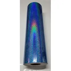 24" x 6 foot Holographic Sky Blue Glitter