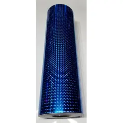 24" x 10 foot Fluorescent Blue Holo Bubbles