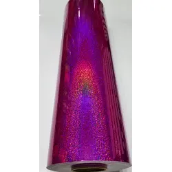 24" x 6 foot Holographic Raspberry Glitter